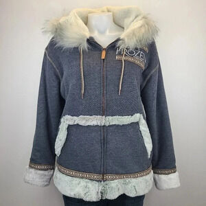 Disney Frozen Broadway Musical Kristoff Sherpa Fleece Hoodie Coat Jacket Medium